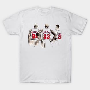 Rodman, MJ and Scottie Basketball T-Shirt